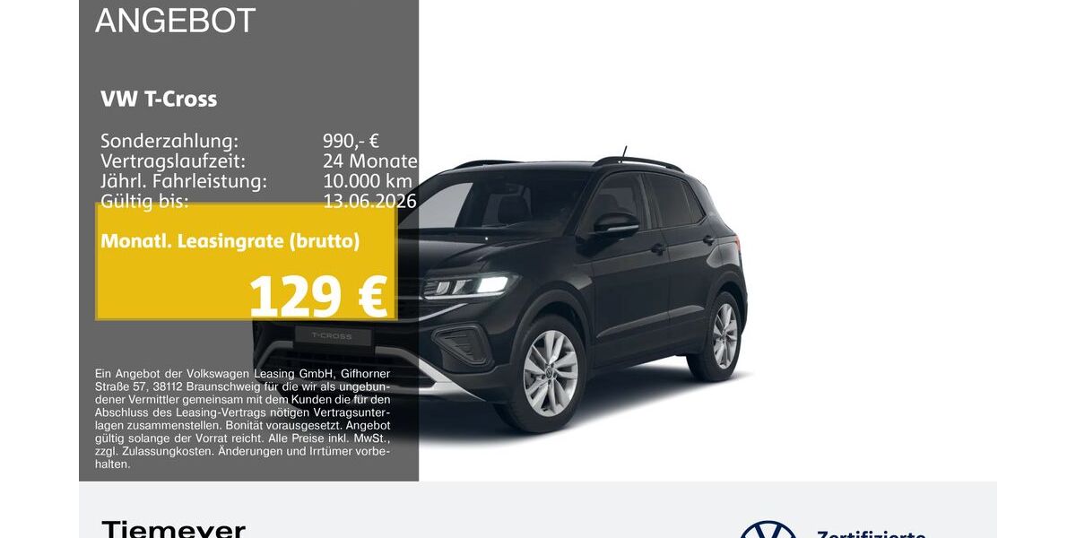VW T-Cross 25.150 km 22.050 &euro; Bochum 44892