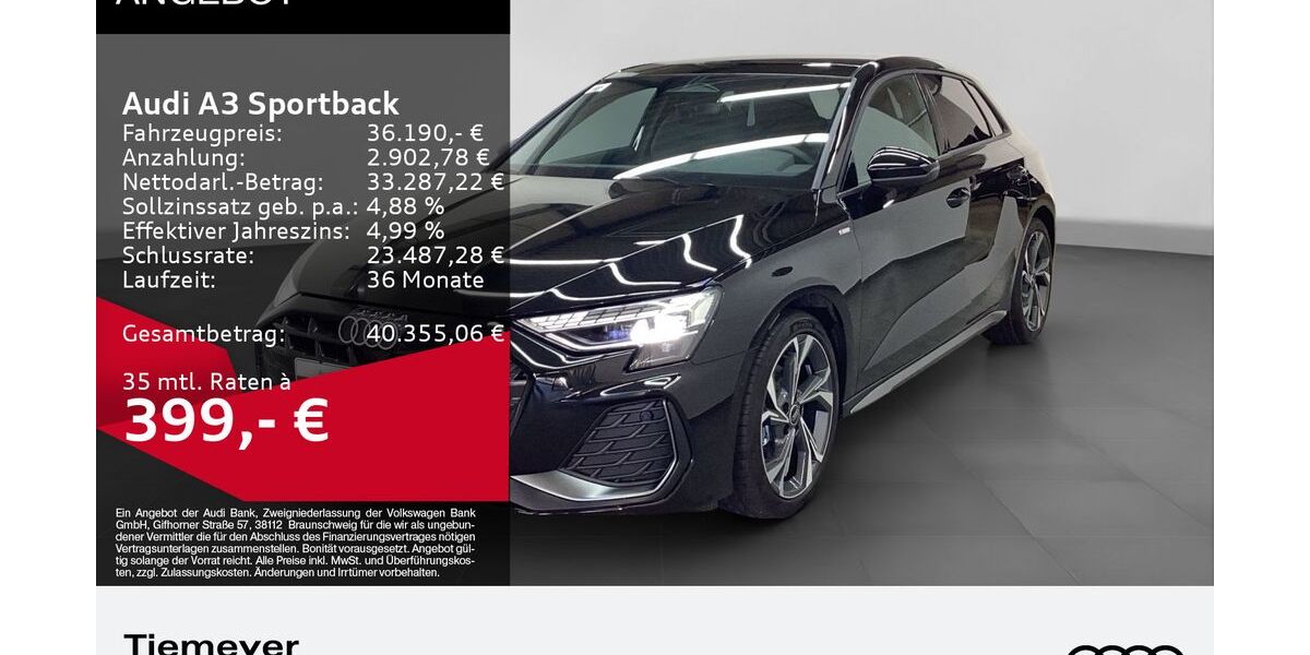 Audi A3 5.014 km 34.780 &euro; Bochum 44809