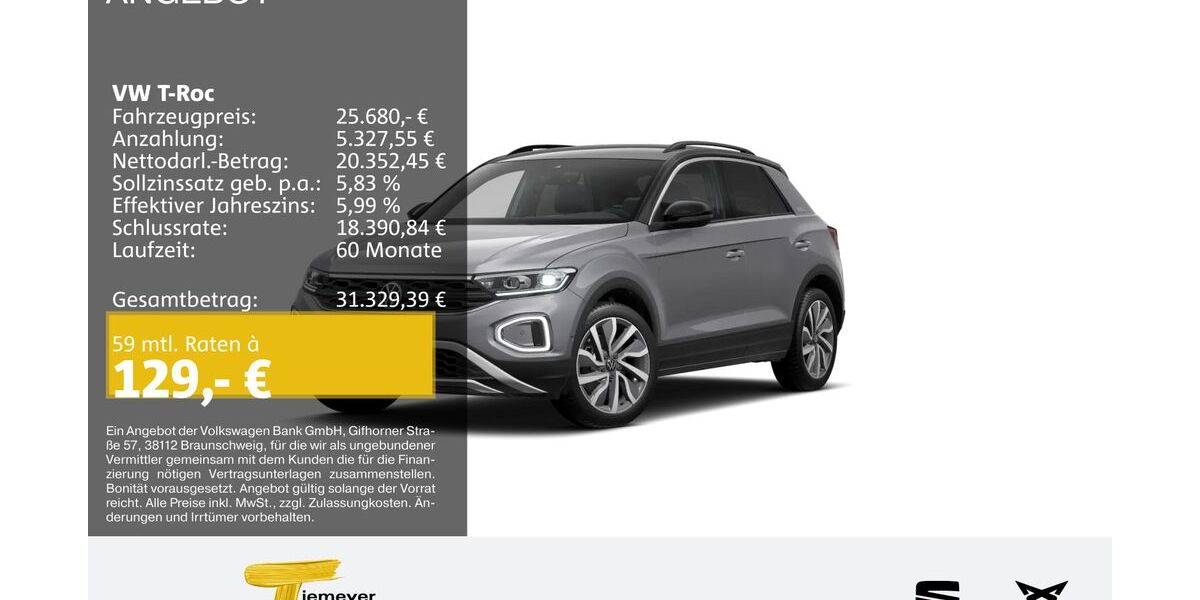 VW T-Roc 29.401 km 25.280 &euro; Gelsenkirchen OT Beckhausen 45899