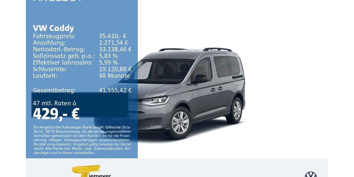 VW Caddy 6.032 km 35.410 &euro; Duisburg 47059