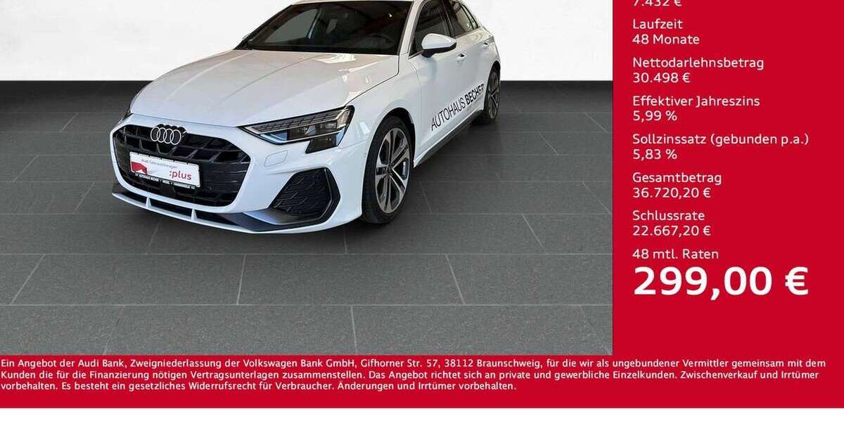 Audi A3 8.500 km 37.930 &euro; Wesel 46485