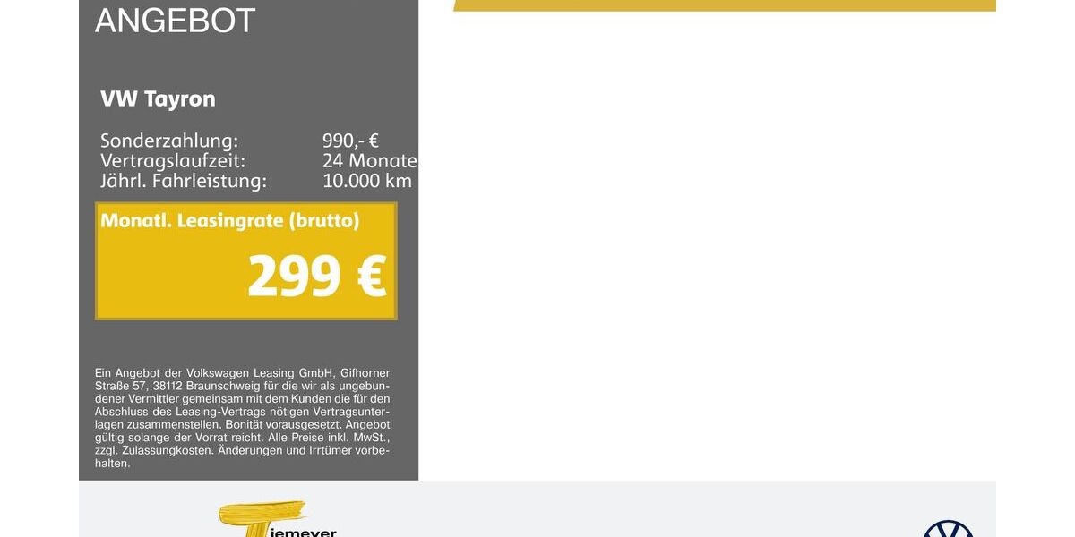VW Tayron 25.610 km 34.750 &euro; Bochum 44892