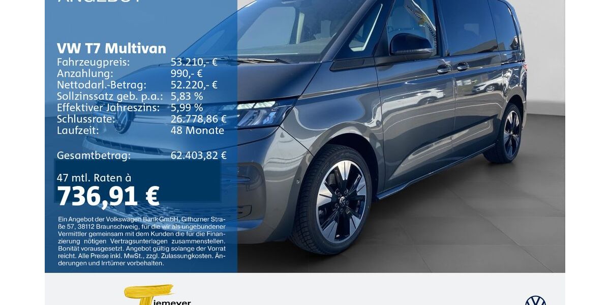 VW T7 Multivan 24.335 km 53.210 &euro; Bochum 44892