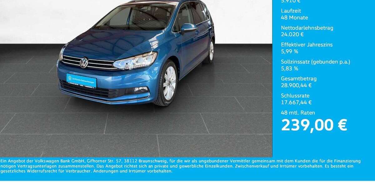 VW Touran 24.443 km 29.930 &euro; Wesel 46485