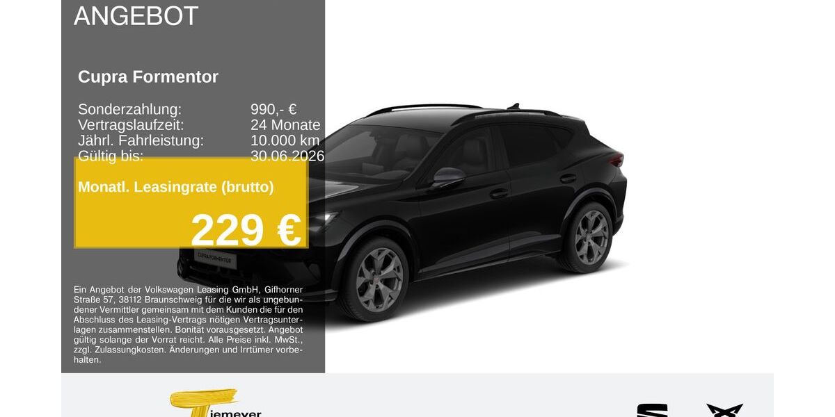 Cupra Formentor 17.914 km 32.830 &euro; Bochum 44809
